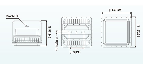 Монтаж взрывозащищенного светодиодного прожектора SHF-IA серии